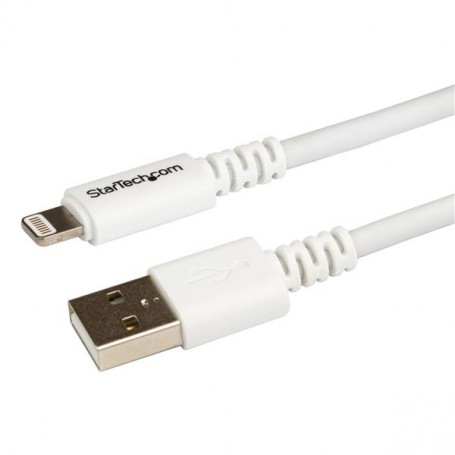 StarTech.com Cavo connettore lungo Lightning a 8 pin Apple a USB per iPhone / iPod / iPad bianco da 3 m (USBLT3MW)