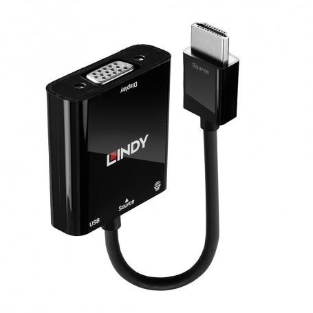 Lindy 38285 cavo e adattatore video 0,1 m HDMI tipo A (Standard) VGA (D-Sub) Nero (38285)