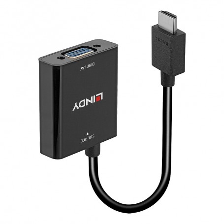 Lindy 38291 cavo e adattatore video 0,1 m HDMI tipo A (Standard) VGA (D-Sub) Nero (38291)