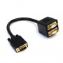 StarTech.com Cavo Sdoppiatore VGA a 2 uscite VGA - Cavo Y splitter VGA a doppia uscita VGA - M/F da 30 cm (VGASPL1VV)