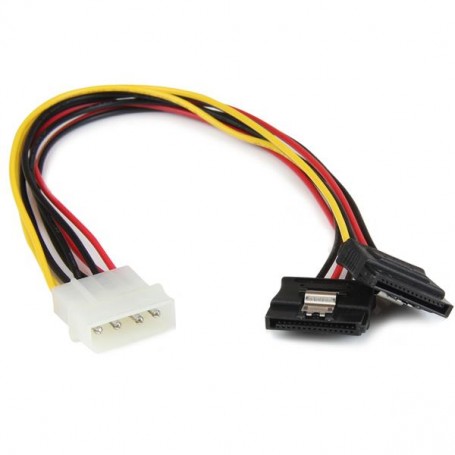 StarTech.com Adattatore splitter cavo di alimentazione Y LP4 a 2 SATA latching da 30 cm - 4 pin a dual SATA (PYO2LP4LSATA)