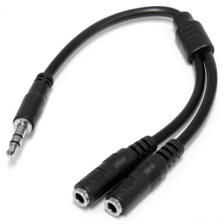StarTech.com Cavo splitter stereo slim - Maschio 3,5 mm a 2 femmina 3,5 mm (MUY1MFFS)