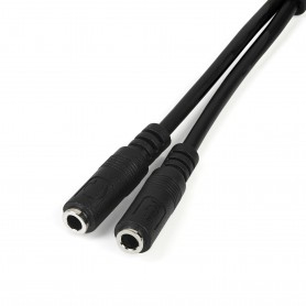 StarTech.com Cavo Sdoppiatore per Cuffie 3.5mm - Adattatore per Auricolare da 3.5mm Maschio a 2 Femmine (MUYHSMFF)