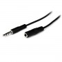 StarTech.com Cavo audio di prolunga stereo slim da 3,5 mm 1 m - M/F (MU1MMFS)