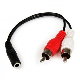 StarTech.com Cavo Adattatore Audio Stereo con presa mini Jack Femmina da 3,5mm a 2 RCA Maschio da 15cm (MUFMRCA)