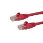 StarTech.com Cavo di rete Cat 6 - Cavo Patch Ethernet Gigabit rosso antigroviglio - 2m (N6PATC2MRD)