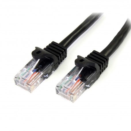StarTech.com Cavo di rete CAT 5e - Cavo Patch Ethernet RJ45 UTP Nero da 1m antigroviglio (45PAT1MBK)
