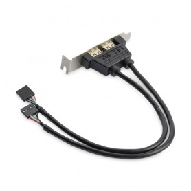 StarTech.com Adattatore piastra slot basso profilo 2 porte USB A femmina (USBPLATELP)