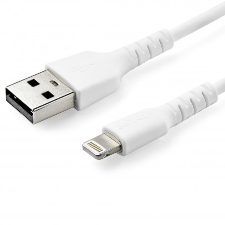StarTech.com Cavo da USB-A a Lightening bianco da 1m di colore bianco - Robusto e resistente cavo di alimentazione/ (RUSBLTMM1M)