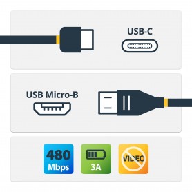 StarTech.com Cavo USB-C a Micro-B - M/M - USB 2.0 da 2m (USB2CUB2M)