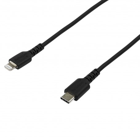 StarTech.com Cavo durevole da USB-C a Lightning da 2m nero - Cavo di alimentazione/sincronizzazione in Fibra aram (RUSBCLTMM2MB)