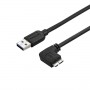 StarTech.com Cavo USB 3.0 Tipo A a Micro B slim - Connettore USB3.0 A a Micro B slim ad angolo destro Gen 1 (5 Gb (USB3AU50CMRS)