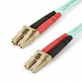 StarTech.com Cavo in Fibra Ottica Multimodale Duplex OM4 LC/LC - 100 Gb - 50/125 - LSZH - Turchese da 1m (450FBLCLC1)