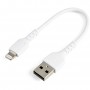 StarTech.com Cavo da USB-A a Lightning da 15cm bianco - Robusto e resistente cavo di alimentazione/sincronizzazi (RUSBLTMM15CMW)