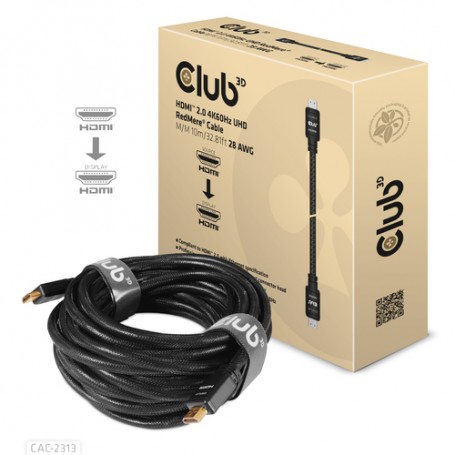 CLUB3D HDMI 2.0 4K60Hz RedMere cable 10m/32.8ft (CAC-2313)