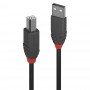 LINDY CAVO USB ANTHRA LINE 2.0 TIPO A MASCHIO A B MASCHIO 2 MT DOPPIA SCHERMATURA GUSCIO IN PVC 10 ANNI DI GARANZIA (36673)
