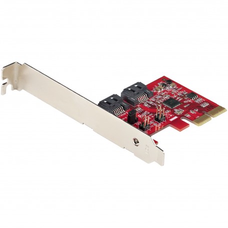 StarTech.com Scheda PCIe SATA - Scheda di Espansione PCIe SATA 2 Porte 6Gbps - Profilo Alto/Basso - Contr (2P6GR-PCIE-SATA-CARD)