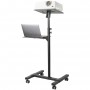 StarTech.com Supporto per proiettore e laptop mobile - Carrello portatile per proiettore resistente (2 ripiani, re (ADJPROJCART)