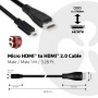 CLUB3D Micro HDMI™ to HDMI™ 2.0 4K60Hz Cable 1M / 3.28Ft (CAC-1351)
