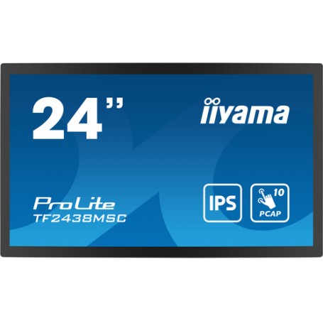 iiyama TF2438MSC-B1 visualizzatore di messaggi Pannello A digitale 61 cm (24") LED 600 cd/m² Full HD Nero Touch screen