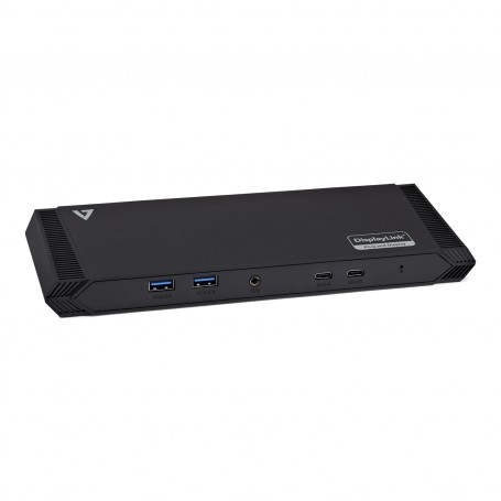 V7 DOCKUSBC replicatore di porte e docking station per notebook USB 3.2 Gen 1 (3.1 Gen 1) Type-A Nero