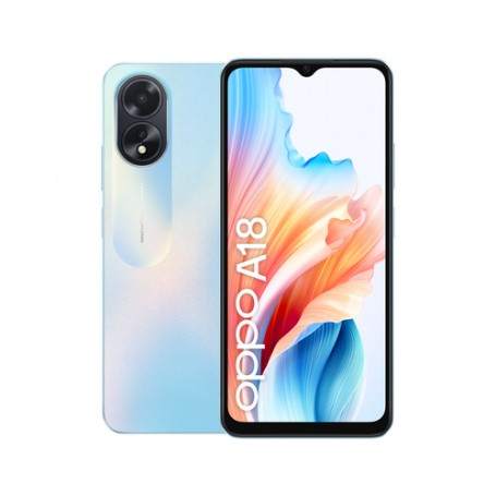 OPPO A18 4G Smartphone, AI Doppia fotocamera 8+2MP, Selfie 5MP, Display 6.56” 90HZ LCD HD+, 5000mAh, RAM 8 GB (4+4) + ROM 128G