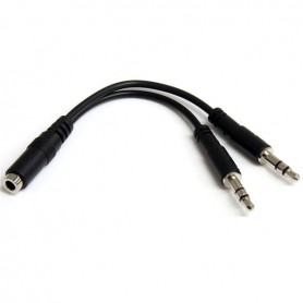 StarTech.com Adattatore splitter cuffie a 4 pin da 3,5 mm a 2x 3,5 mm a 3 pin - F/M (MUYHSFMM)