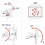 LX DESK LCD ARM BRIGHT WHITE