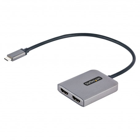 StarTech.com Adattatore USB-C HDMI - USB C HUB MST a Doppio HDMI 4K 60Hz - Convertitore USB Type-C a Multi Monitor HDMI per Note