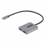 StarTech.com Adattatore USB-C HDMI - USB C HUB MST a Doppio HDMI 4K 60Hz - Convertitore USB Type-C a Multi Monitor HDMI per Note