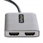 StarTech.com Adattatore da DisplayPort a HDMI - DisplayPort 1.4 MST Hub con cavo da 30 cm - Convertitore DP Doppio HDMI 4K 60Hz 