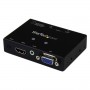 StarTech.com Switch Commutatore 2x1 VGA + HDMI a VGA - Switch Convertitore HDMI / VGA a VGA con commutazione prior (VS221HD2VGA)