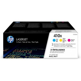 HP Confezione da 3 cartucce toner ciano/magenta/giallo originale ad alta capacità LaserJet 410X (CF252XM)