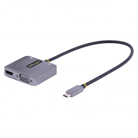 StarTech.com Adattatore USB-C a VGA/HDMI, Adattatore Multiporta USB Type-C a VGA/HDMI 4K 60Hz HDR con Uscita Audio da 3,5 mm Com