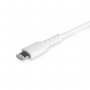StarTech.com Cavo durevole da USB-C a Lightning da 2m bianco - Cavo di alimentazione/sincronizzazione in Fibra ar (RUSBCLTMM2MW)