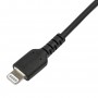 StarTech.com Cavo durevole da USB-C a Lightning da 2m nero - Cavo di alimentazione/sincronizzazione in Fibra aram (RUSBCLTMM2MB)