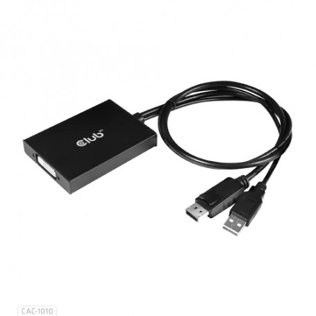 CLUB3D cac-1010 Displayport/usb DVI-I Daul link Nero, Bianco (CAC-1010)