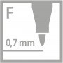 STABILO Marcatore - OHPen universal Permanente- Tratto fine (0,7 mm) - Pack da 1 - Nero (B-13214)