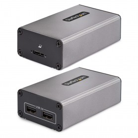 StarTech.com Extender USB 3.0 a 2 Porte su Fibra Multimodale OM3 - LC/LC - Hub 2x USB-A 5Gbps - Resistente Estensore USB su Fibr