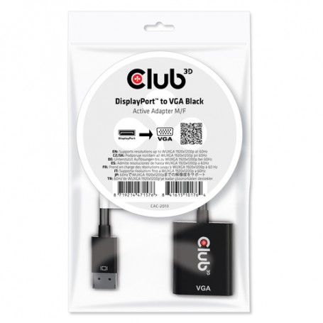 CLUB3D cac-2013 Displayport VGA Nero (CAC-2013)