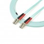 StarTech.com Cavo patch duplex LSZH fibra multimodale 50/125 3 m 10 Gb Aqua LC - LC (A50FBLCLC3)