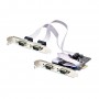 StarTech.com Scheda Seriale PCIe a 4 porte, scheda seriale PCI Express a RS232/RS422/RS485 (DB9), staffa a basso profilo inclusa