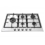 Candy CHG7WL4WTX Acciaio inox Da incasso 74.5 cm Gas 5 Fornello(i)