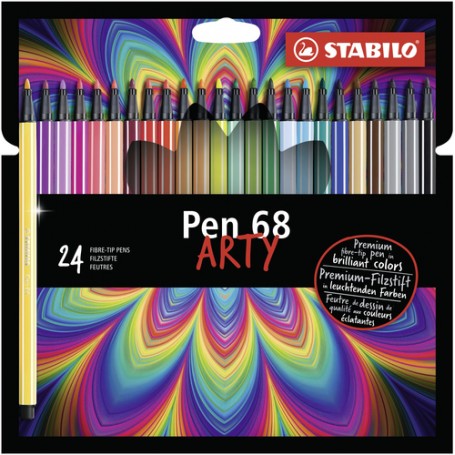 STABILO Pen 68 ARTY marcatore Medio Multicolore 24 pz (6824-1-20)