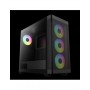 GAMDIAS CASE MID TOWER ATHENA M3 4x120mm PWN FAN ARGB CON 8 PORT HUB