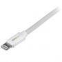 StarTech.com Cavo lungo connettore lightning a 8 pin Apple bianco da 2 m a USB per iPhone / iPod / iPad (USBLT2MW)