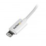 StarTech.com Cavo lungo connettore lightning a 8 pin Apple bianco da 2 m a USB per iPhone / iPod / iPad (USBLT2MW)