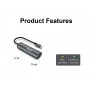 Equip 133486 hub di interfaccia USB tipo-C 1000 Mbit/s Nero, Grigio