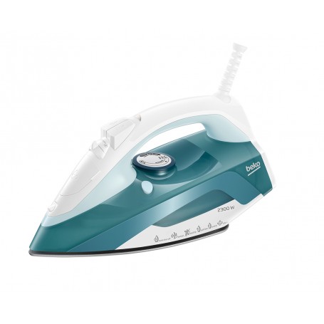 Beko SIM4123T Ferro a vapore Piastra in Ceramica 2300 W Verde, Bianco