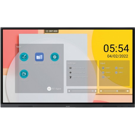 Sharp PN-L652B lavagna interattiva 165,1 cm (65") 3840 x 2160 Pixel Touch screen Nero